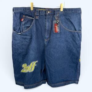 Vintage Boffean Blue Denim Men's Baggy Hip-Hop 90s Shorts sz 46